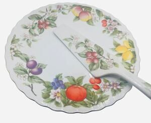 Vintage Andrea by Sadek Cake Plate 10.5” and Server 9.5”. Made in Japan.